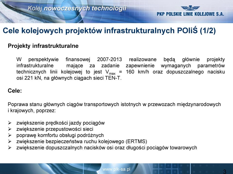 głównych ciągach sieci TEN-T.