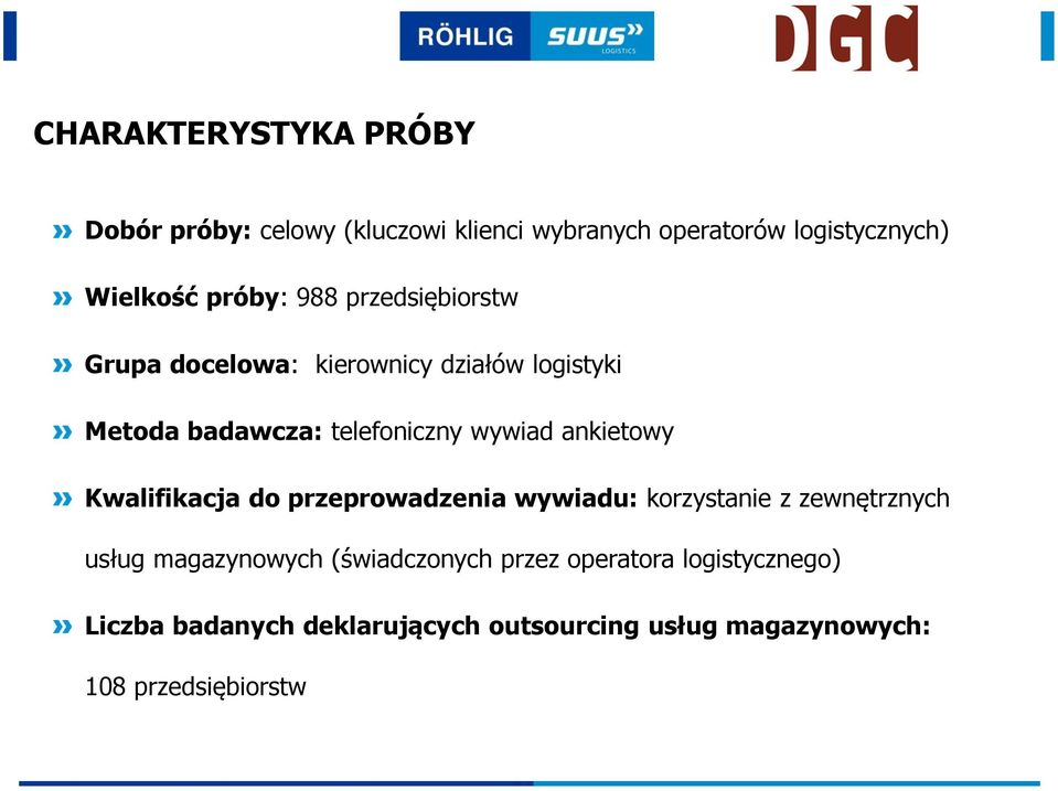 ankietowy Kwalifikacja do przeprowadzenia wywiadu: korzystanie z zewnętrznych usług magazynowych