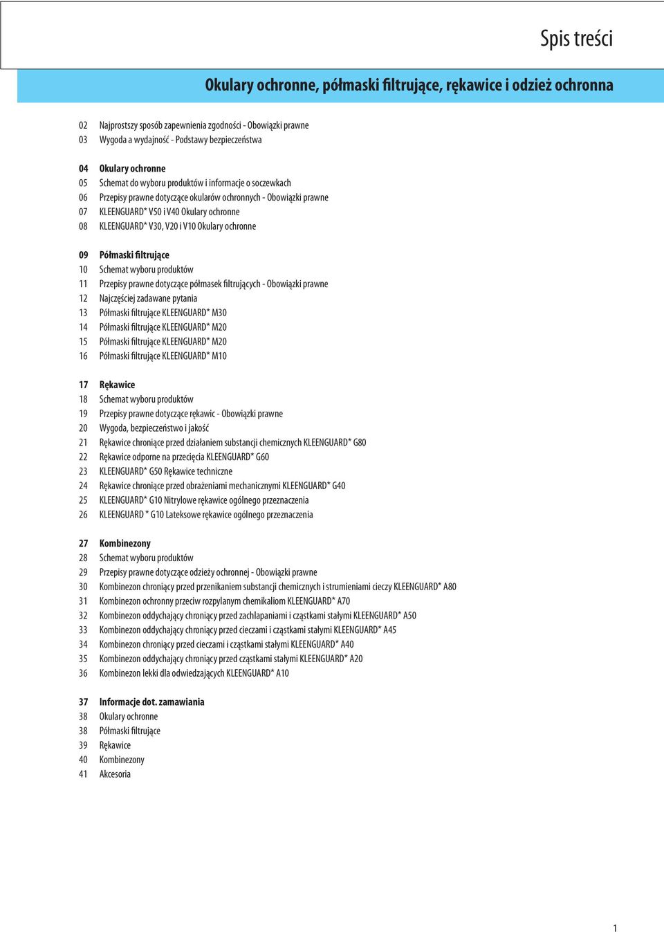 i V10 Okulary ochronne 09 Półmaski filtrujące 10 Schemat wyboru produktów 11 Przepisy prawne dotyczące półmasek filtrujących - Obowiązki prawne 12 Najczęściej zadawane pytania 13 Półmaski filtrujące