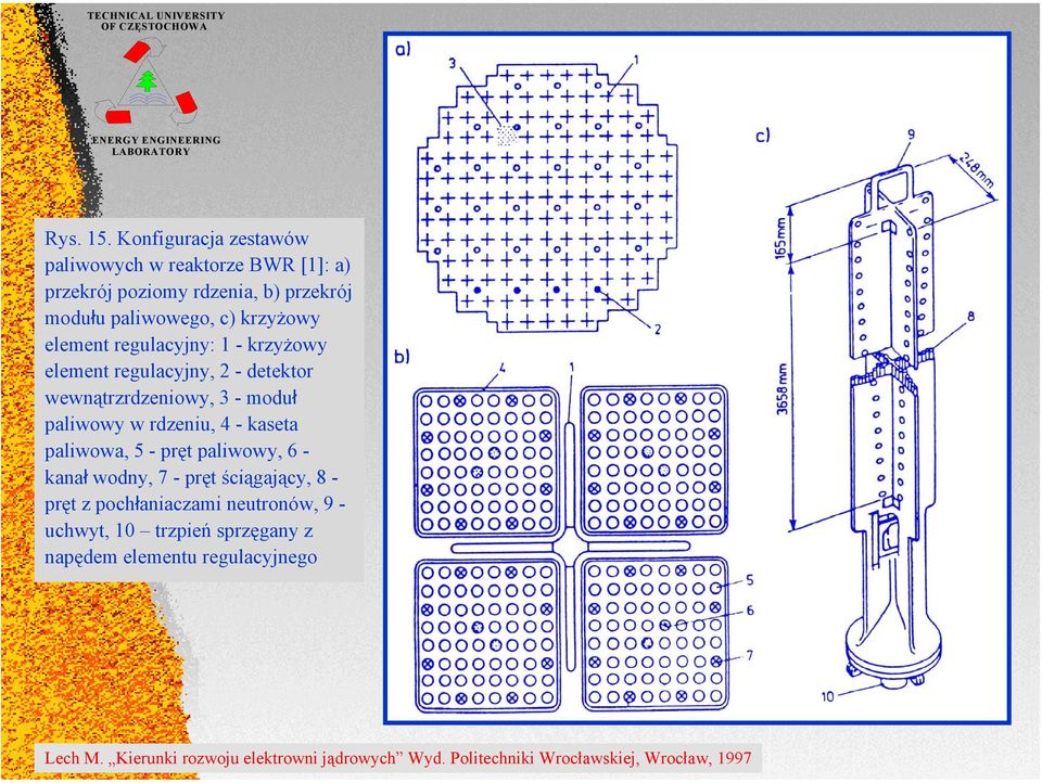 paliwowego, c) krzyżowy element regulacyjny: 1 - krzyżowy element regulacyjny, 2 - detektor