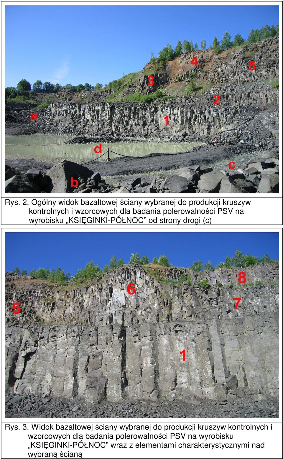 polerowalności PSV na wyrobisku KSIĘGINKI-PÓŁNOC od strony drogi (c) Rys. 3.
