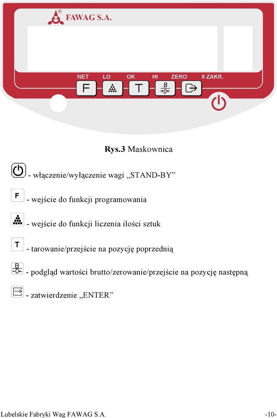 tarowanie/przejście na pozycję poprzednią B 0 - podgląd wartości