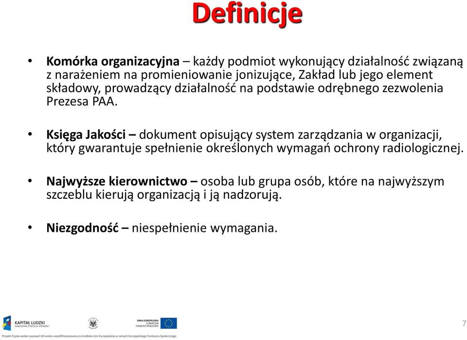 Księga Jakości dokument opisujący system zarządzania w organizacji, który gwarantuje spełnienie określonych wymagań ochrony