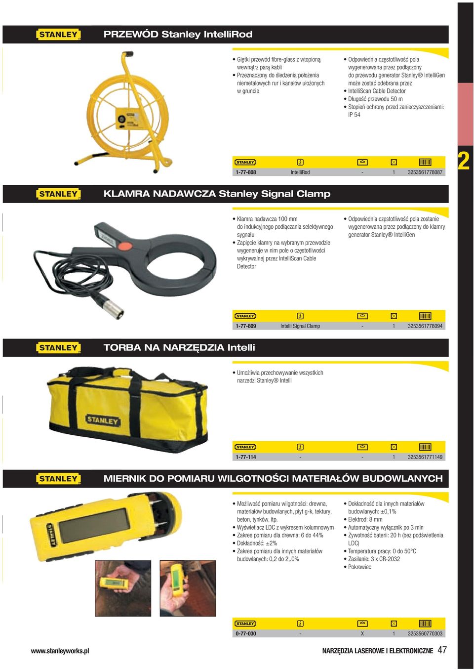 1-77-808 IntelliRod - 1 353561778087 klamra Nadawcza stanley signal clamp Klamra nadawcza 100 mm do indukcyjnego podłączania selektywnego sygnału Zapięcie klamry na wybranym przewodzie wygeneruje w