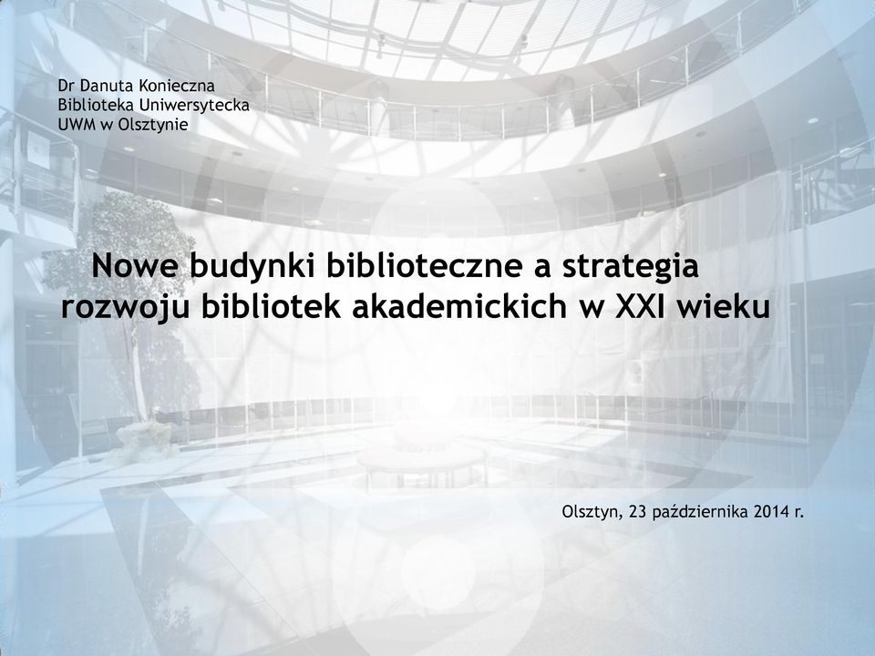 biblioteczne a strategia rozwoju bibliotek