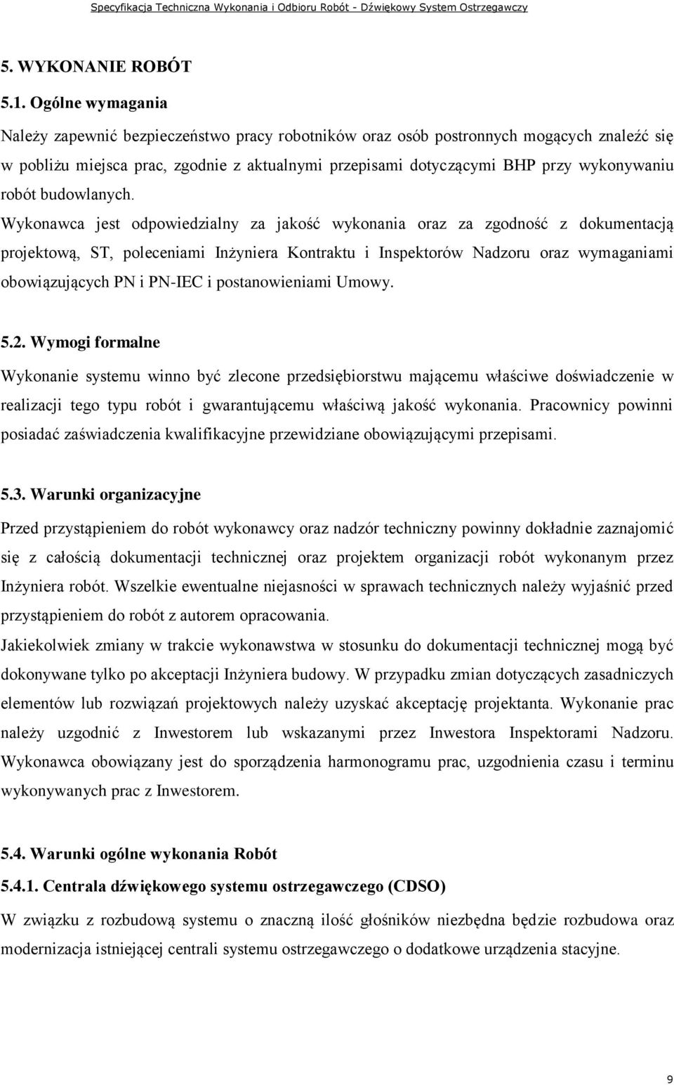 robót budowlanych.