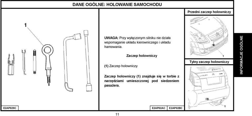 (1) Zaczep holowniczy Zaczep holowniczy Tylny zaczep holowniczy Zaczep holowniczy (1)