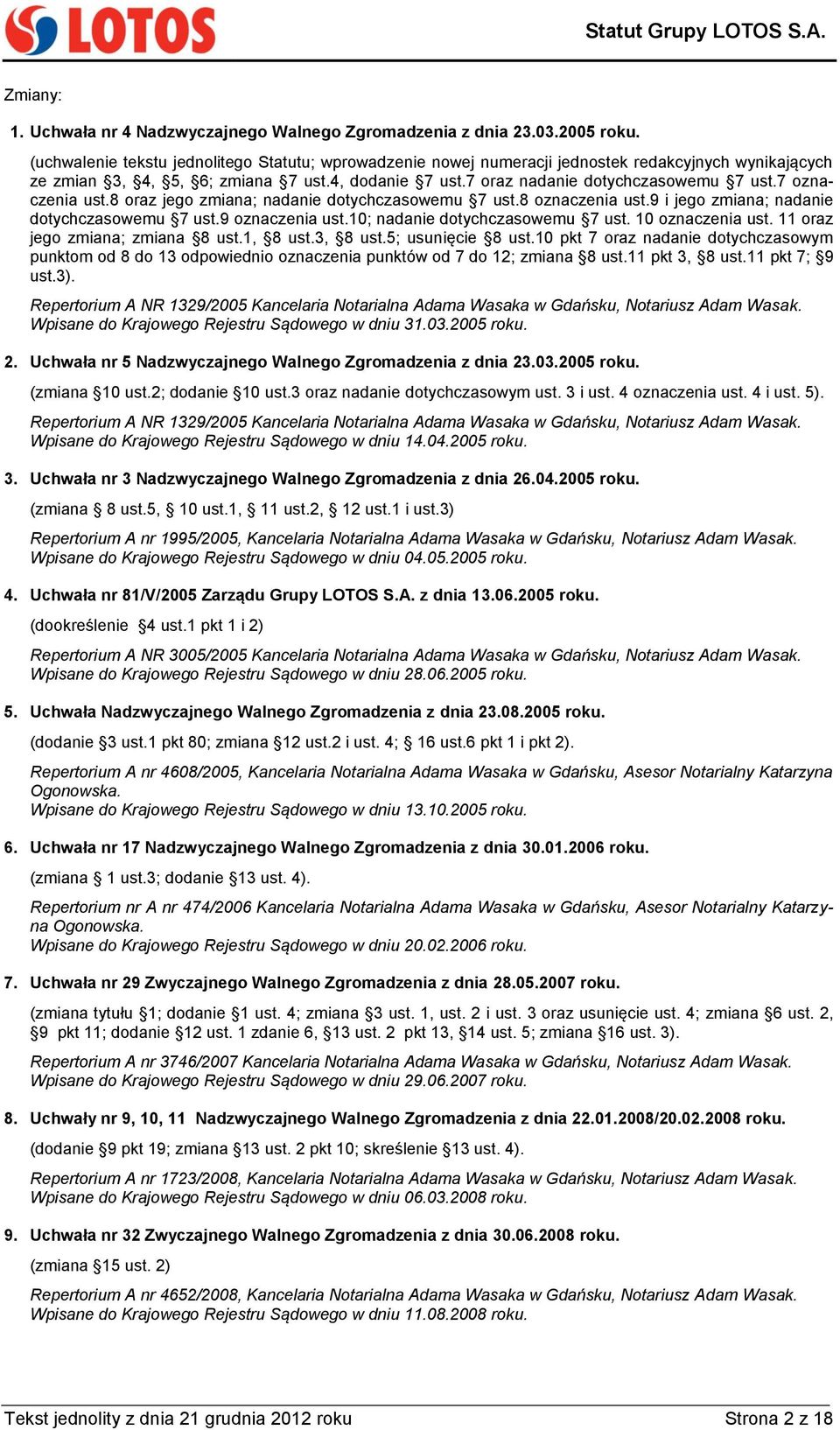 7 oznaczenia ust.8 oraz jego zmiana; nadanie dotychczasowemu 7 ust.8 oznaczenia ust.9 i jego zmiana; nadanie dotychczasowemu 7 ust.9 oznaczenia ust.10; nadanie dotychczasowemu 7 ust.