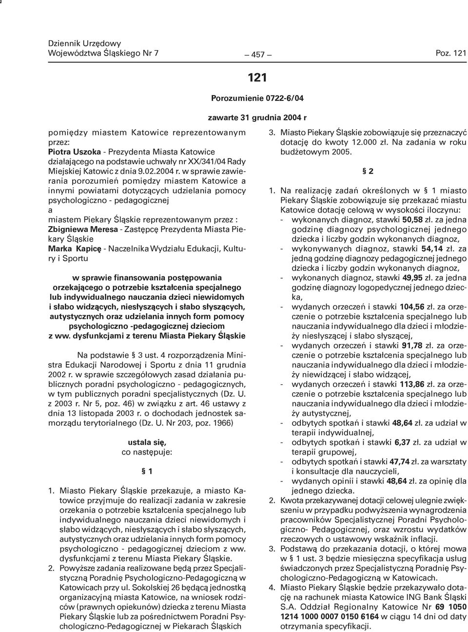 Rady Miejskiej Katowic z dnia 9.02.2004 r.