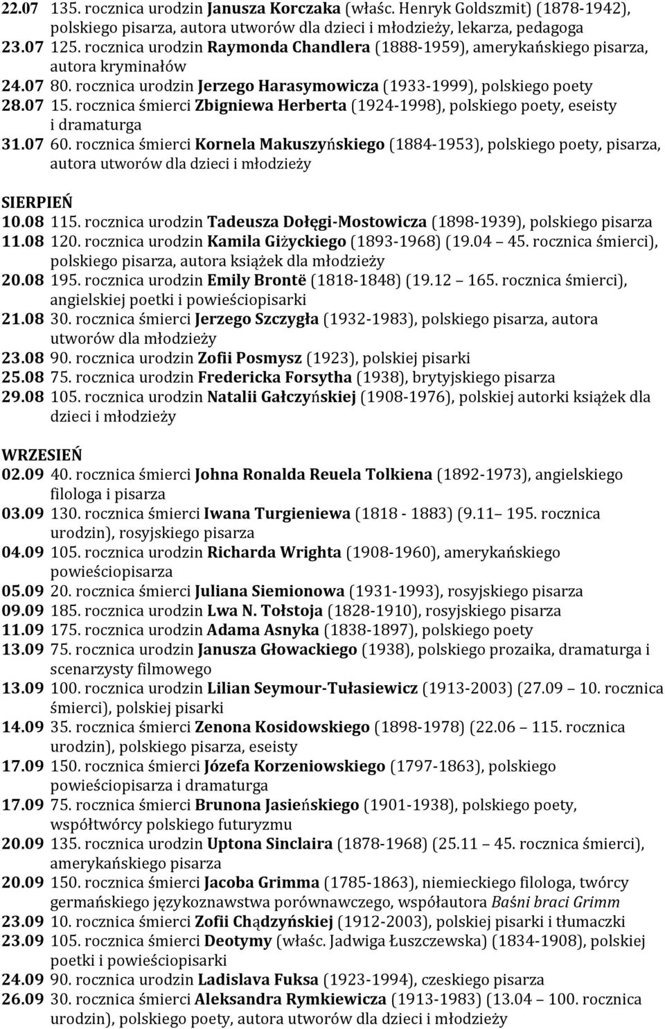 rocznica śmierci Zbigniewa Herberta (1924-1998), polskiego poety, eseisty i dramaturga 31.07 60.