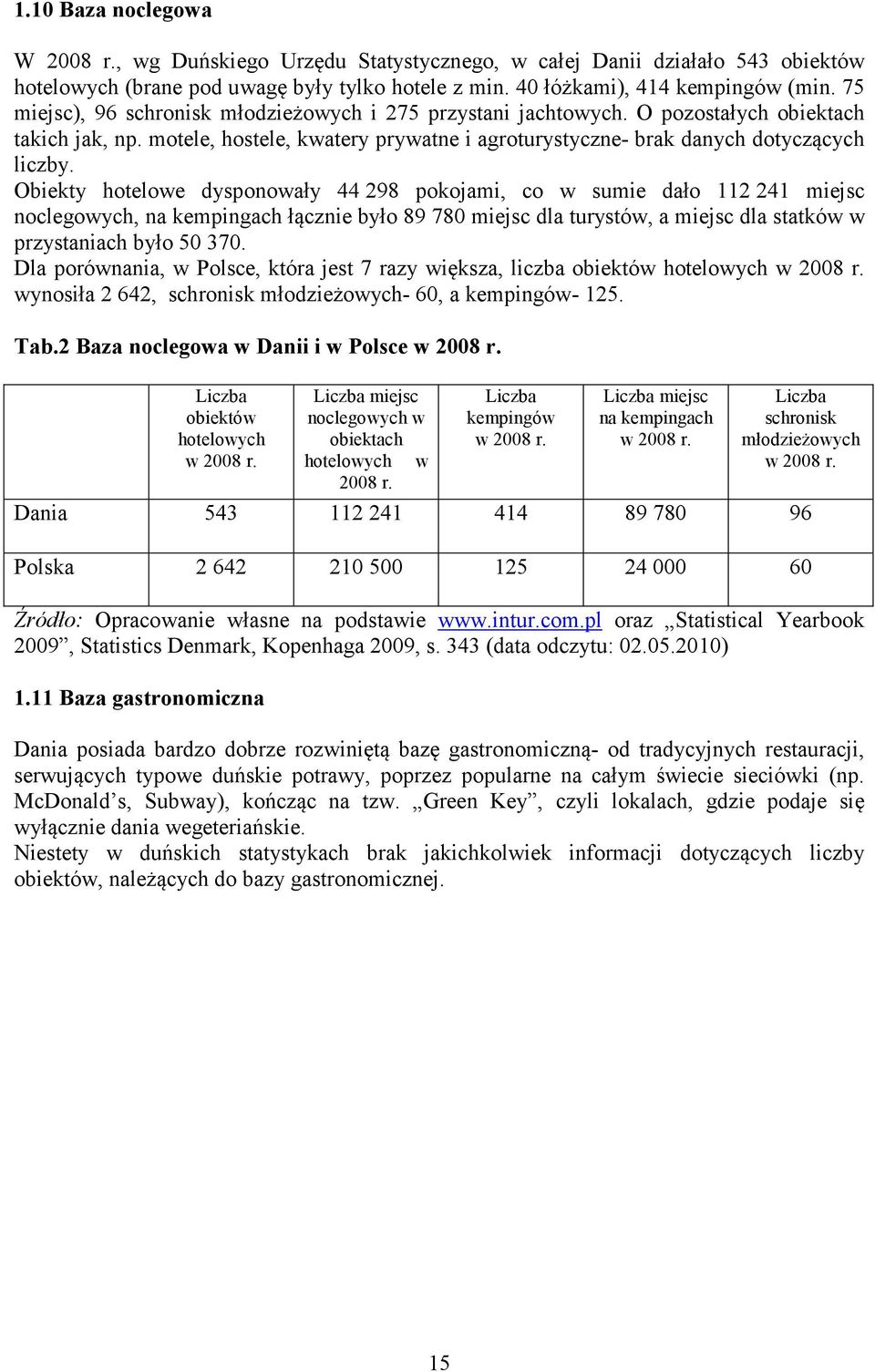 Obiekty hotelowe dysponowały 44 298 pokojami, co w sumie dało 112 241 miejsc noclegowych, na kempingach łącznie było 89 780 miejsc dla turystów, a miejsc dla statków w przystaniach było 50 370.