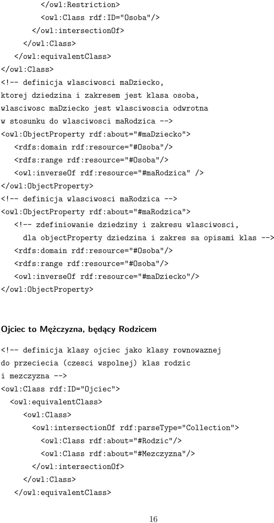rdf:about="#madziecko"> <rdfs:domain rdf:resource="#osoba"/> <rdfs:range rdf:resource="#osoba"/> <owl:inverseof rdf:resource="#marodzica" /> </owl:objectproperty> <!