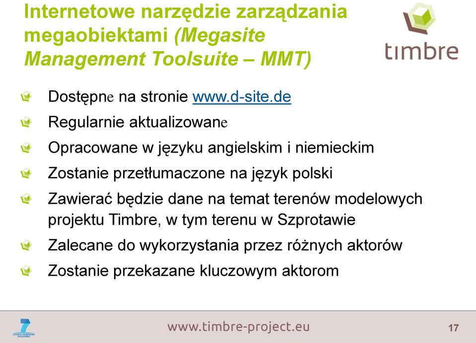 de Regularnie aktualizowane Opracowane w języku angielskim i niemieckim Zostanie przetłumaczone na