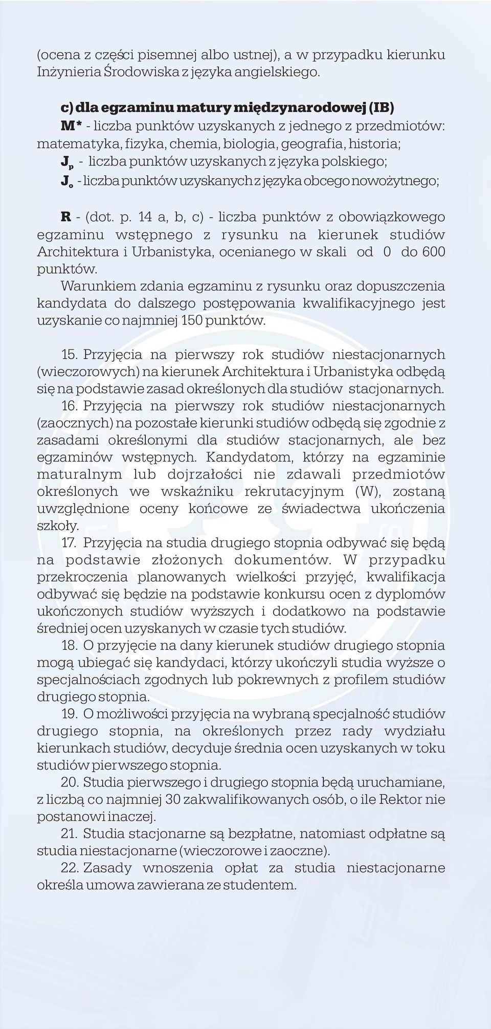 polskiego; J - liczbapunktówuzyskanychzjêzykaobcegonowo ytnego; o R - (dot. p.
