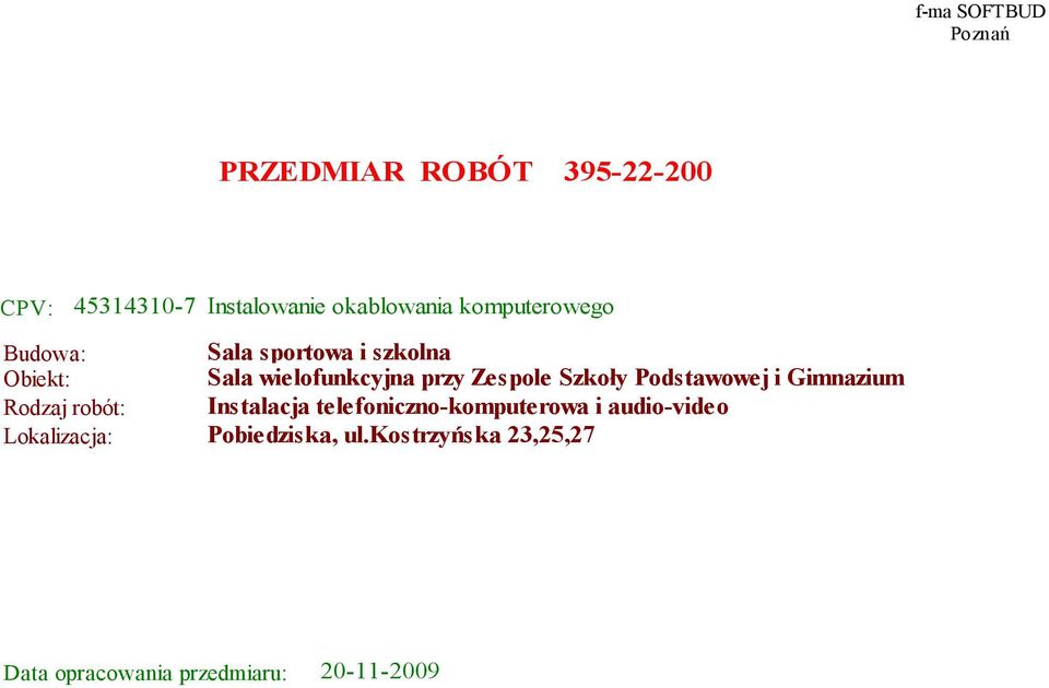 okablowania