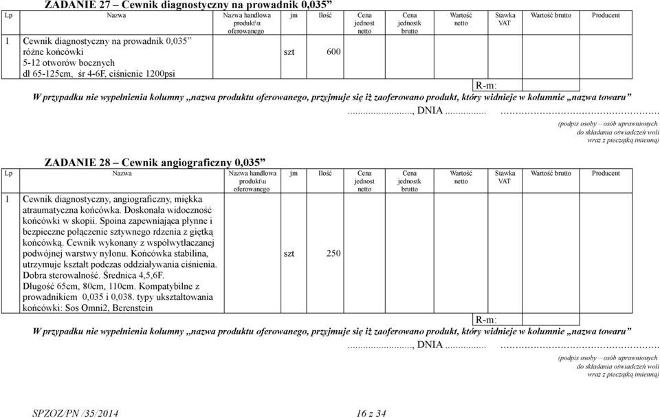 Spoina zapewniająca płynne i bezpieczne połączenie sztywnego rdzenia z giętką końcówką. Cewnik wykonany z współwytłaczanej podwójnej warstwy nylonu.