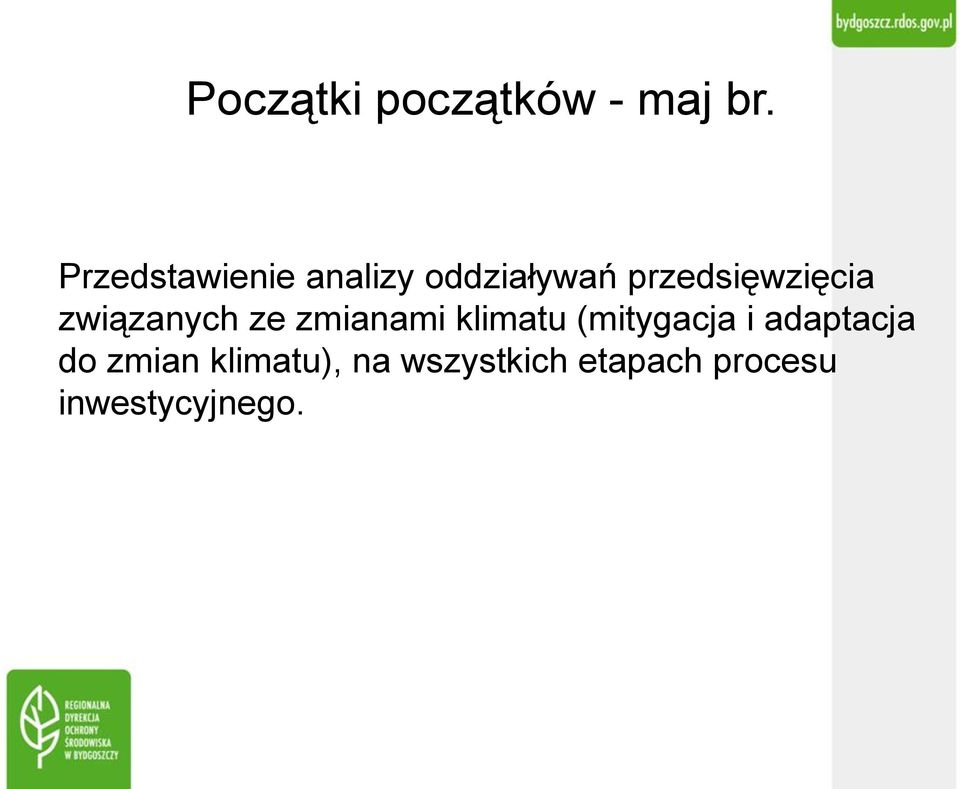 przedsięwzięcia związanych ze zmianami klimatu