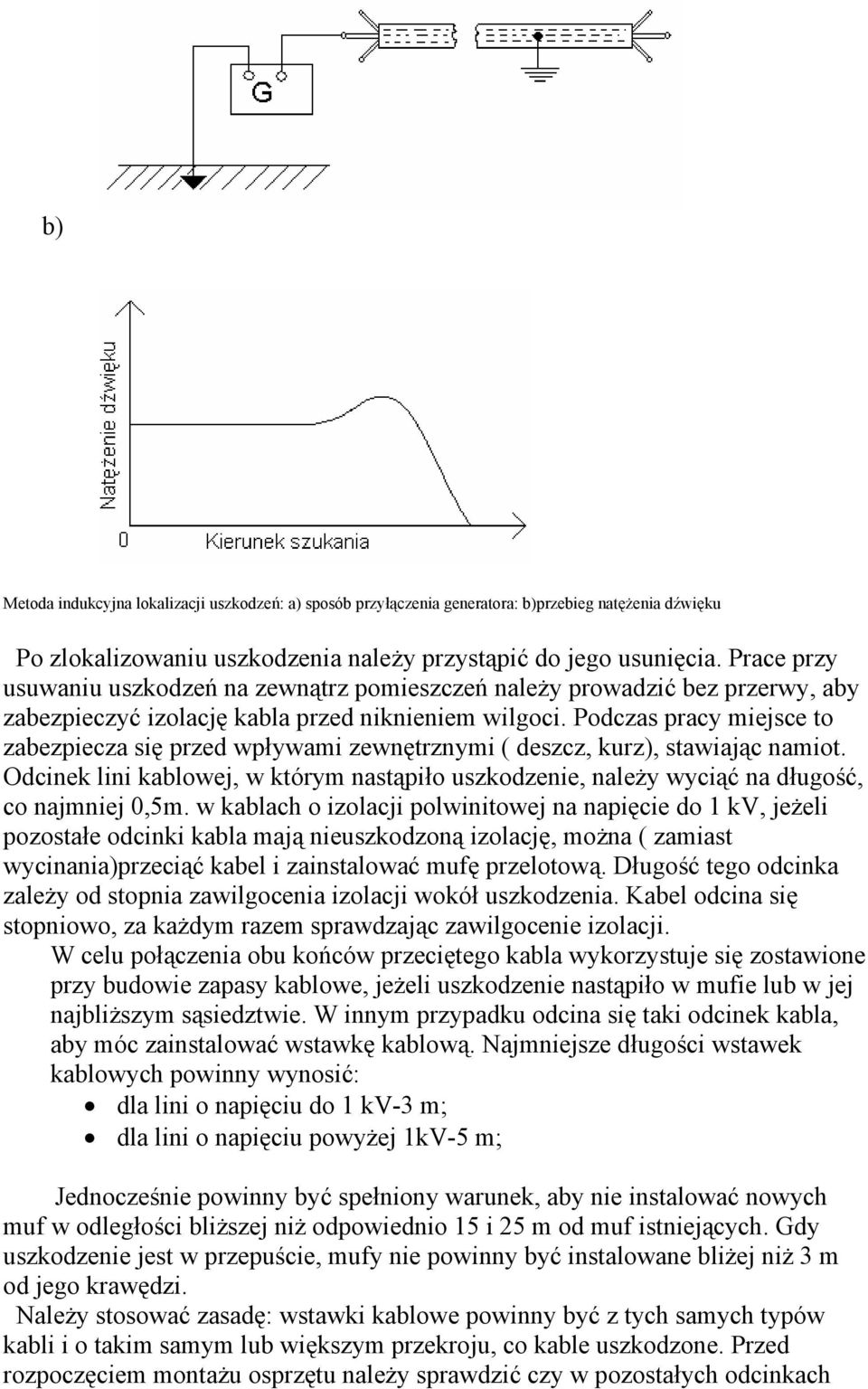 Podczas pracy miejsce to zabezpiecza się przed wpływami zewnętrznymi ( deszcz, kurz), stawiając namiot.