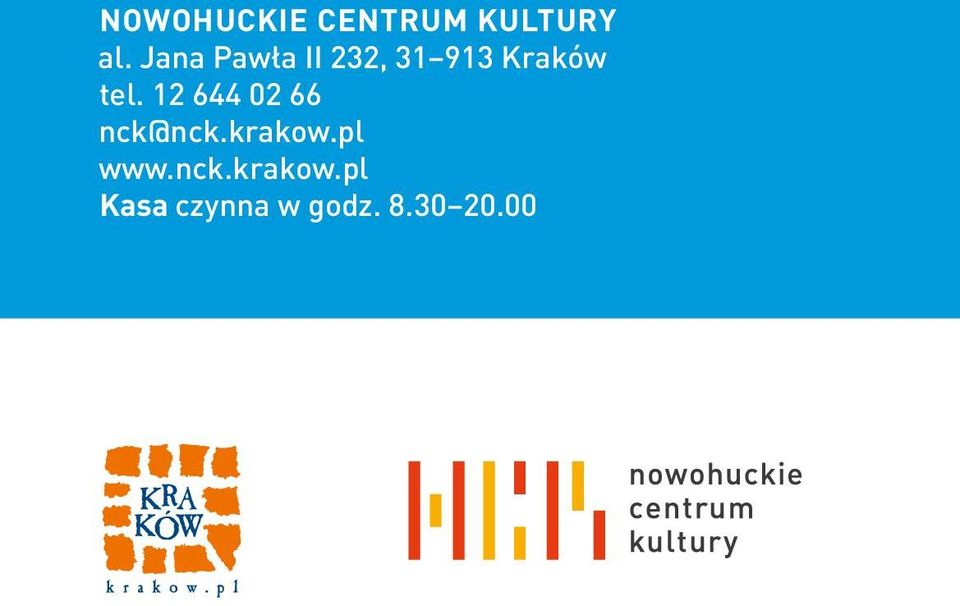 12 644 02 66 nck@nck.krakow.pl www.