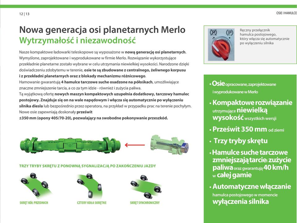 Narodzone dzięki doświadczeniu zdobytemu w terenie, osie te są zbudowane z centralnego, żeliwnego korpusu i z przekładni planetarnych oraz z blokady mechanizmu różnicowego.