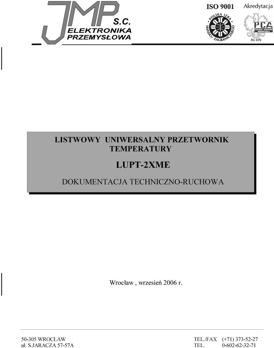 wrzesień 2006 r. 50-305 WROCŁAW TEL.