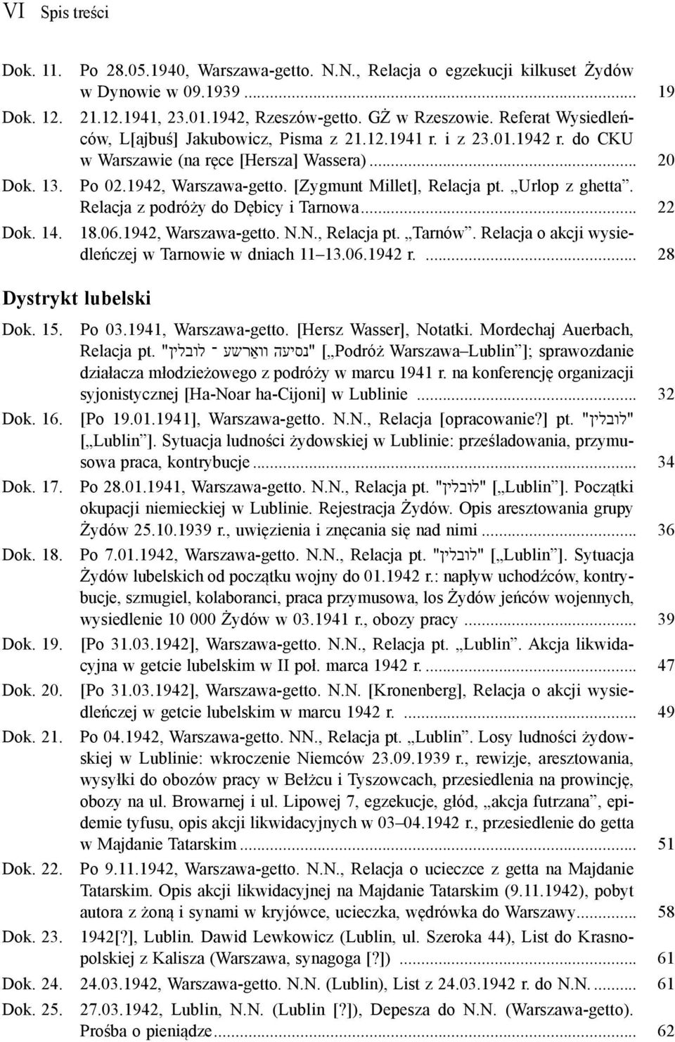 [Zygmunt Millet], Relacja pt. Urlop z ghetta. Relacja z podróży do Dębicy i Tarnowa... 22 Dok. 14. 18.06.1942, Warszawa-getto. N.N., Relacja pt. Tarnów.