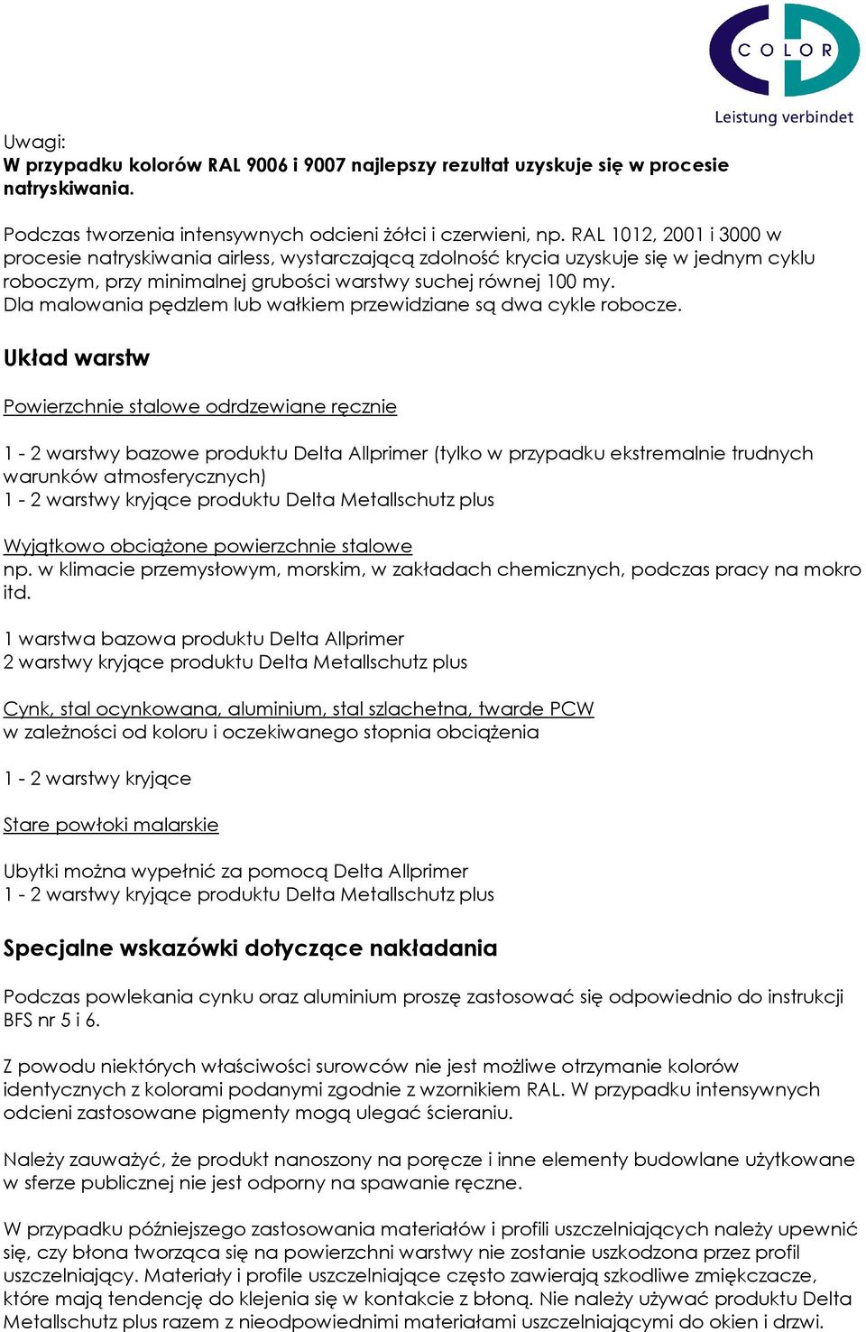 Dla malowania pędzlem lub wałkiem przewidziane są dwa cykle robocze.