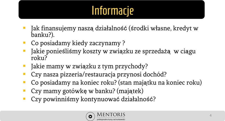 Jakie mamy w związku z tym przychody? Czy nasza pizzeria/restauracja przynosi dochód?