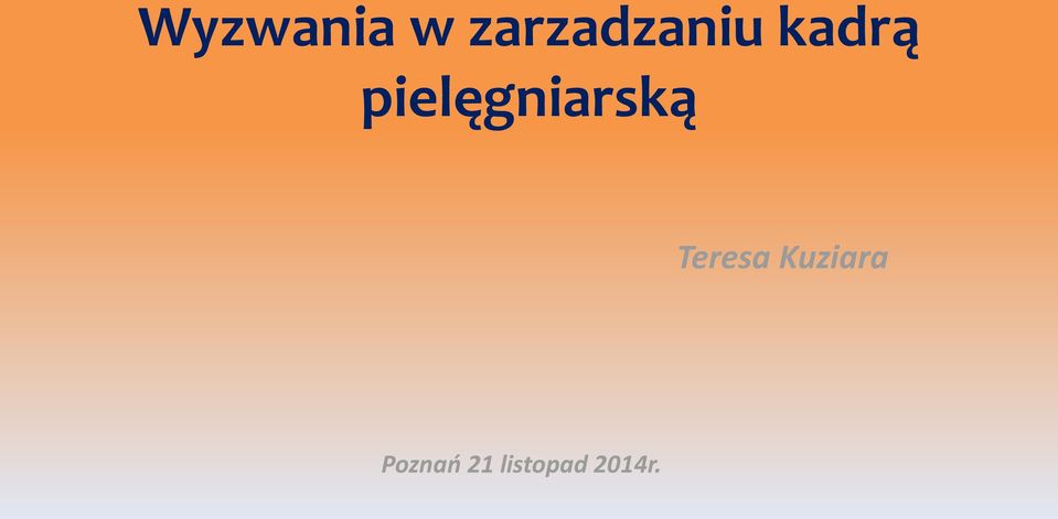 pielęgniarską Teresa