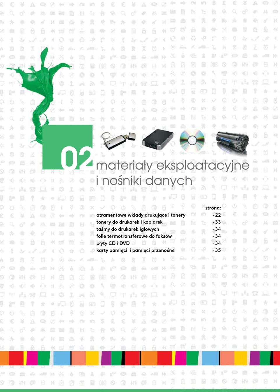 igłowych - 34 folie termotransferowe do faksów - 34