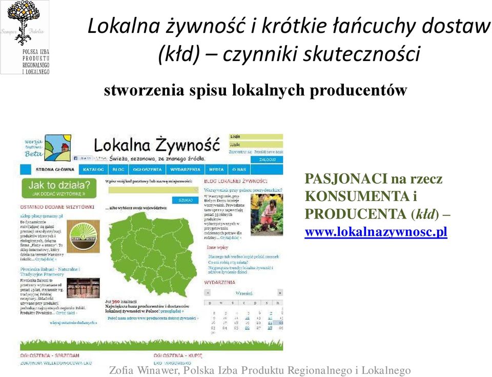 lokalnych producentów PASJONACI na rzecz