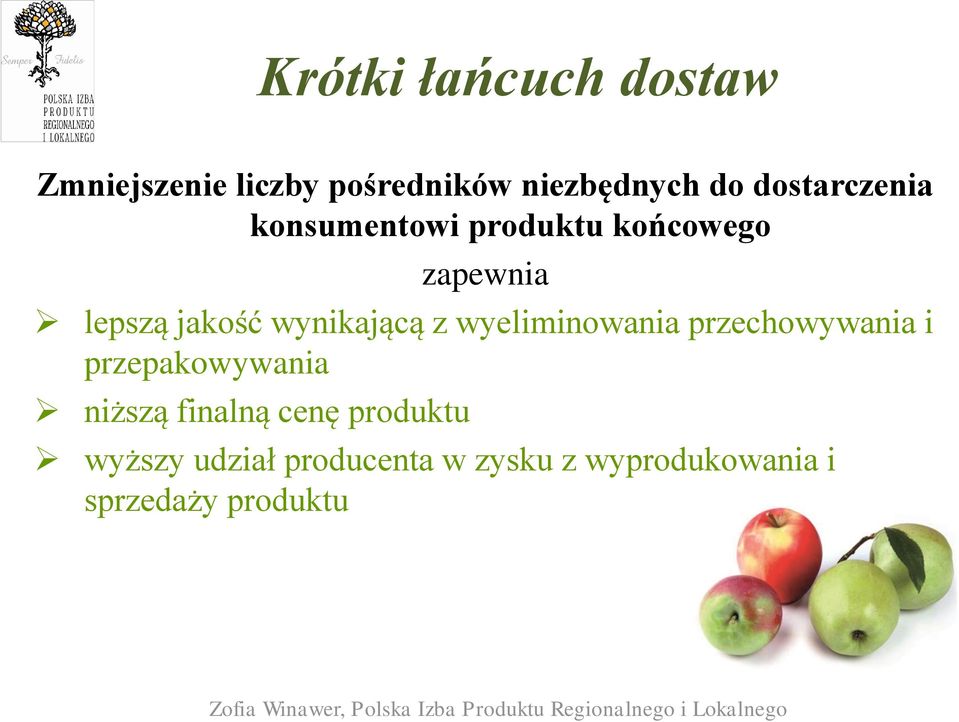 wynikającą z wyeliminowania przechowywania i przepakowywania niższą