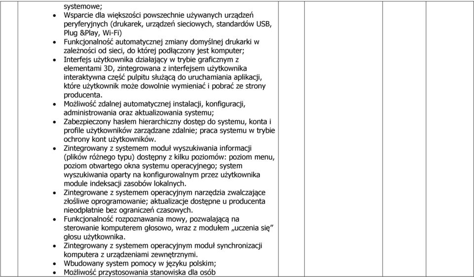 pulpitu służącą do uruchamiania aplikacji, które użytkownik może dowolnie wymieniać i pobrać ze strony producenta.