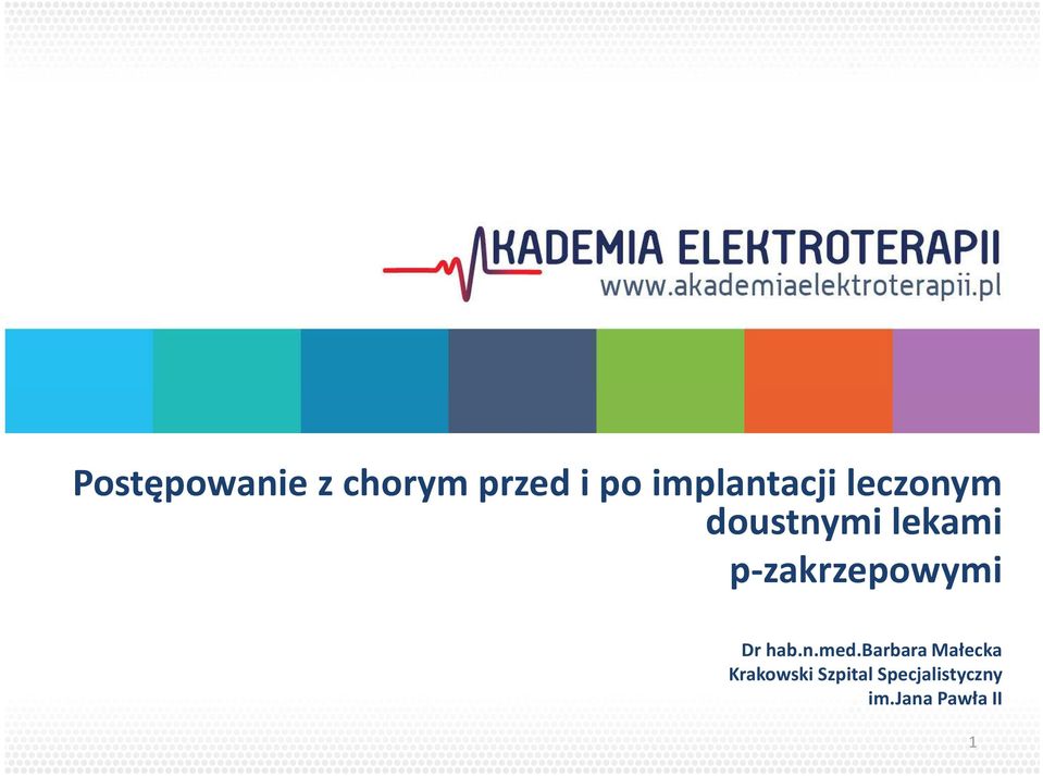 p-zakrzepowymi Dr hab.n.med.