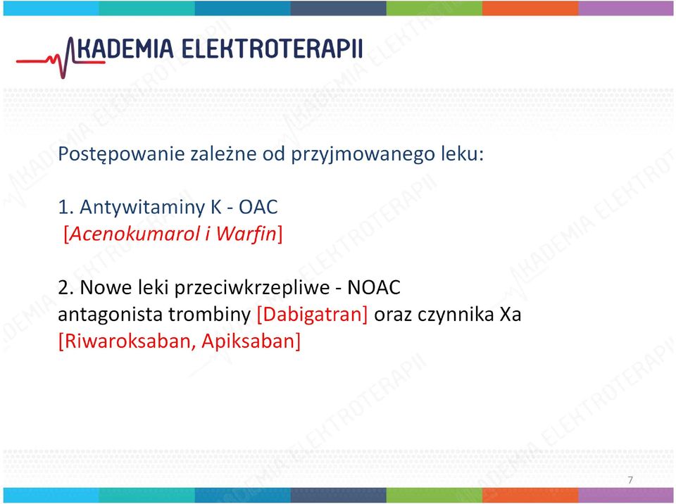 Nowe leki przeciwkrzepliwe - NOAC antagonista