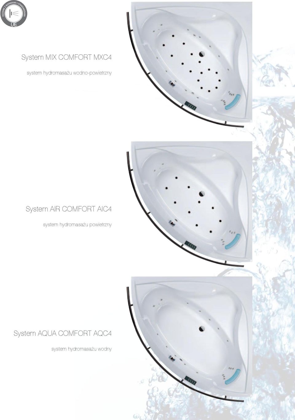 COMFORT AIC4 system hydromasażu