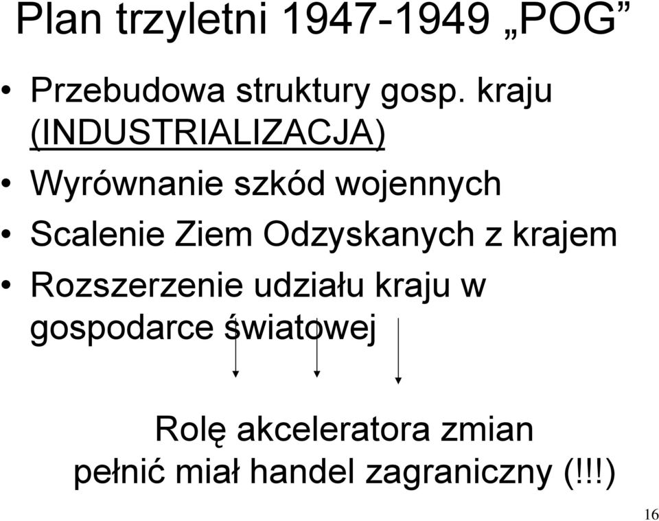 Ziem Odzyskanych z krajem Rozszerzenie udziału kraju w