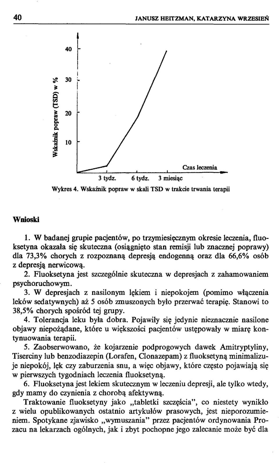 isji lub znacznej poprawy) dla 73,3% chorych z rozpoznaną depresją endogenną oraz dla 66,6% osób z depresją nerwicową. 2.