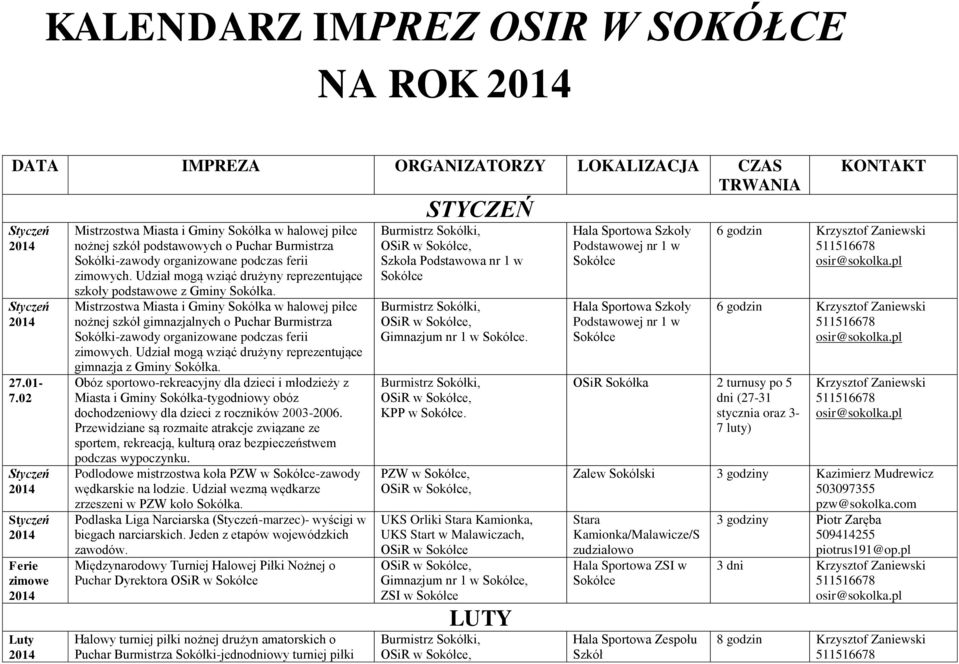 Udział mogą wziąć drużyny reprezentujące szkoły podstawowe z Gminy Sokółka.