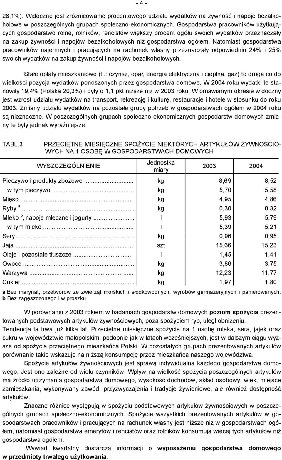 Natomiast gospodarstwa pracowników najemnych i pracujących na rachunek własny przeznaczały odpowiednio 24% i 25% swoich wydatków na zakup żywności i napojów bezalkoholowych.