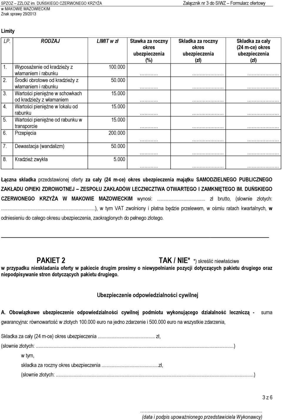 Dewastacja (wandalizm) 50.000 8. Kradzież zwykła 5.