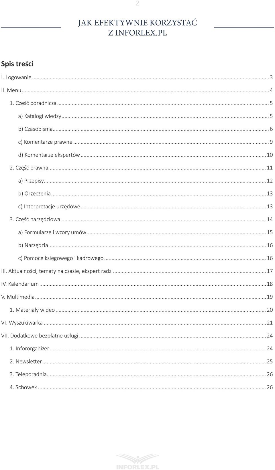 .. 15 b) Narzędzia... 16 c) Pomoce księgowego i kadrowego... 16 III. Aktualności, tematy na czasie, ekspert radzi... 17 IV. Kalendarium...18 V. Multimedia...19 1.