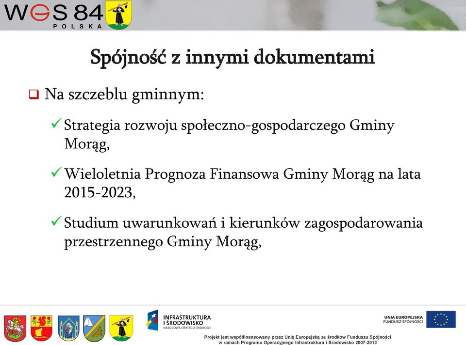 Prognoza Finansowa Gminy Morąg na lata 2015-2023, Studium