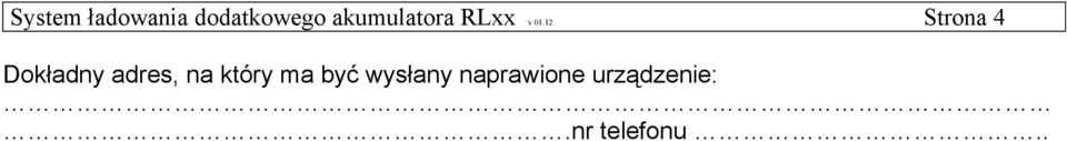 12 Strona 4 Dokładny adres, na