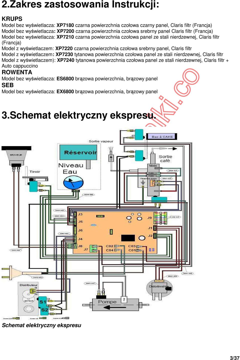 czołowa srebrny panel, Claris filtr Model z wyświetlaczem: XP7230 tytanowa powierzchnia czołowa panel ze stali nierdzewnej, Claris filtr Model z wyświetlaczem): XP7240 tytanowa powierzchnia czołowa