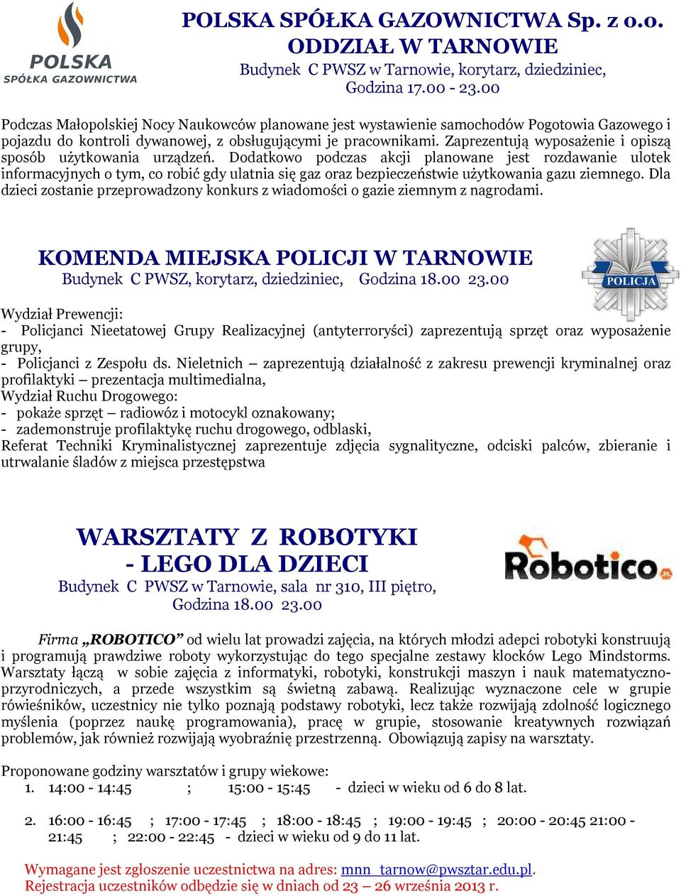 Zaprezentują wyposażenie i opiszą sposób użytkowania urządzeń.