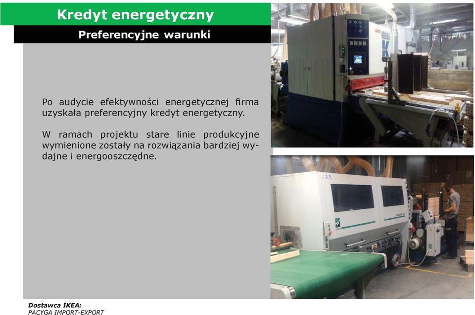 W ramach projektu stare linie produkcyjne wymienione zostały na