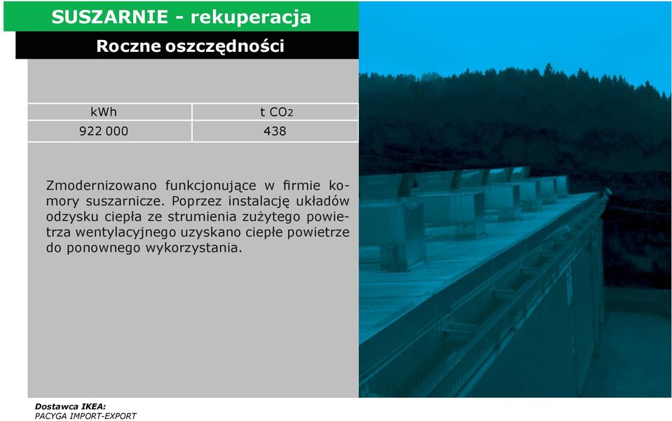 Poprzez instalację układów odzysku ciepła ze strumienia zużytego