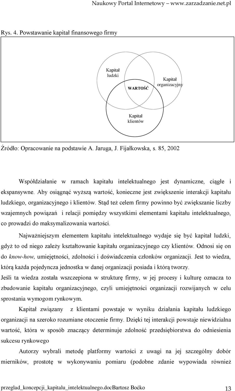 Aby osiągnąć wyższą wartość, konieczne jest zwiększenie interakcji kapitału ludzkiego, organizacyjnego i klientów.