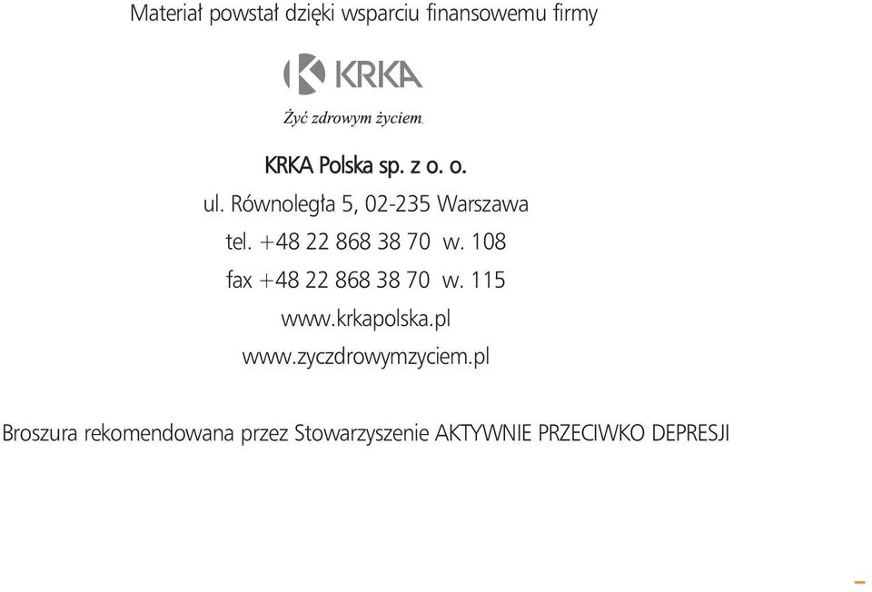 108 fax +48 22 868 38 70 w. 115 www.krkapolska.pl www.